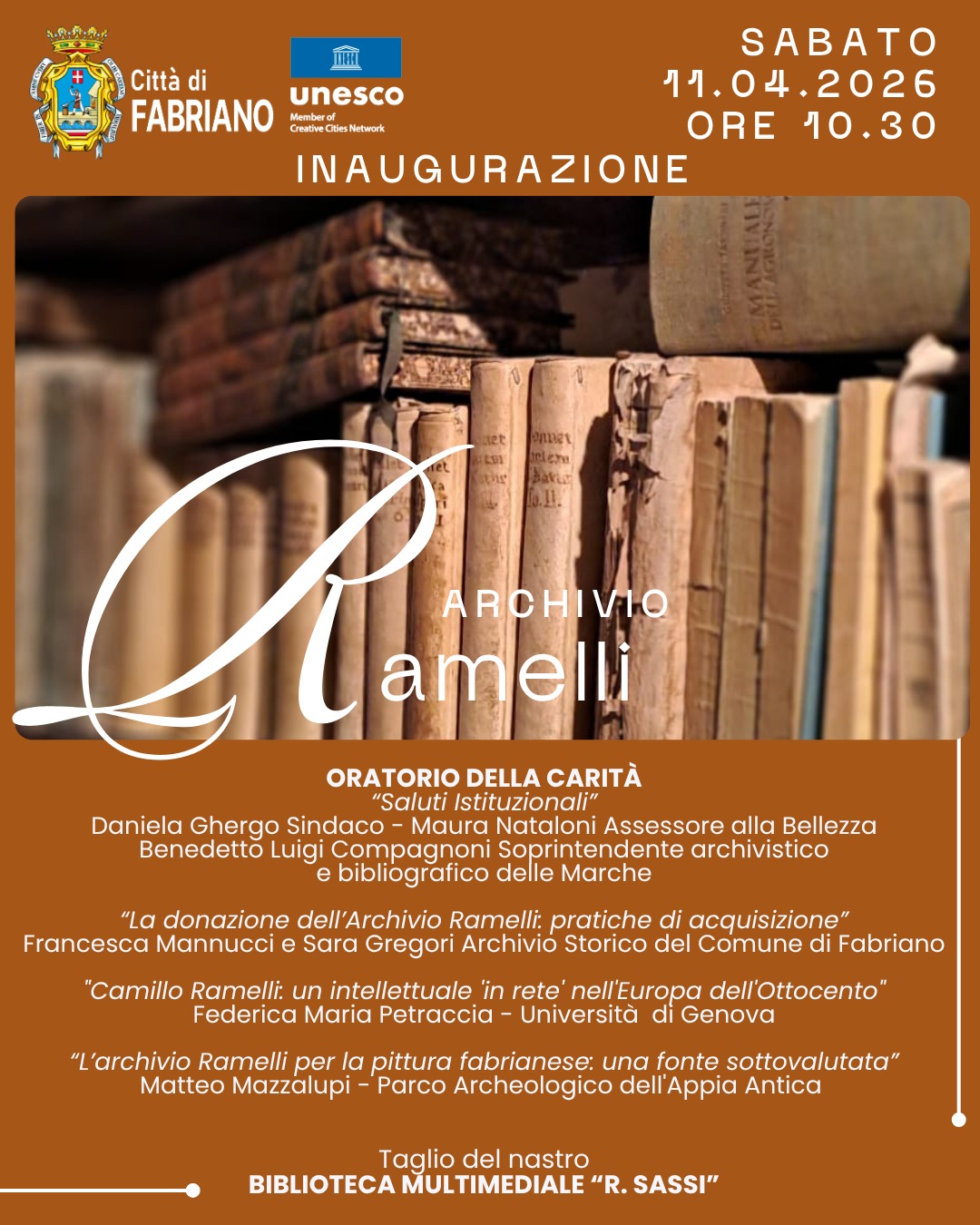 INAUGURAZIONE ARCHIVIO RAMELLI